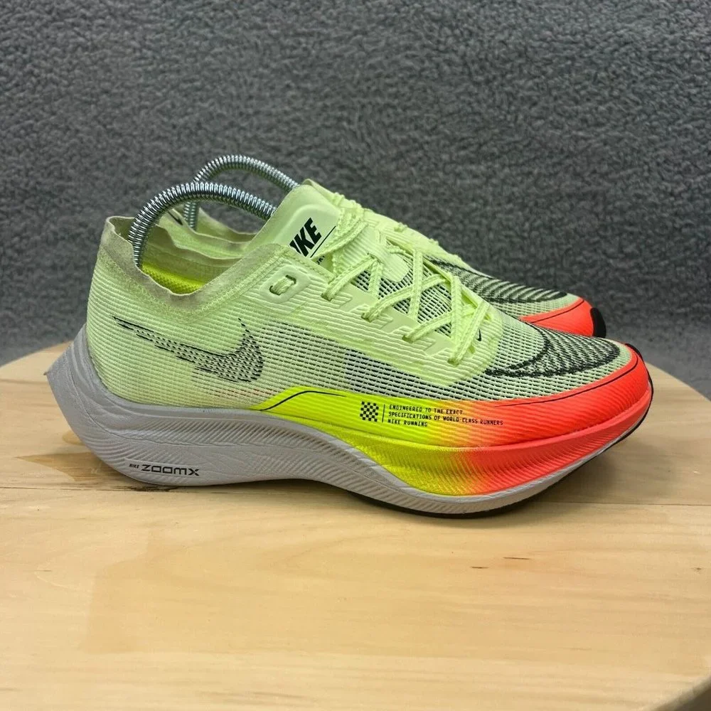 Nike ZoomX Vaporfly Next% 2 Womens Size 9 Shoes Volt/Hyper Orange Running
